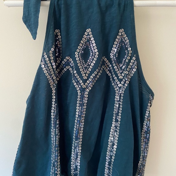 Free People Glitter City - tie mock neck tank top - Picture 6 of 8